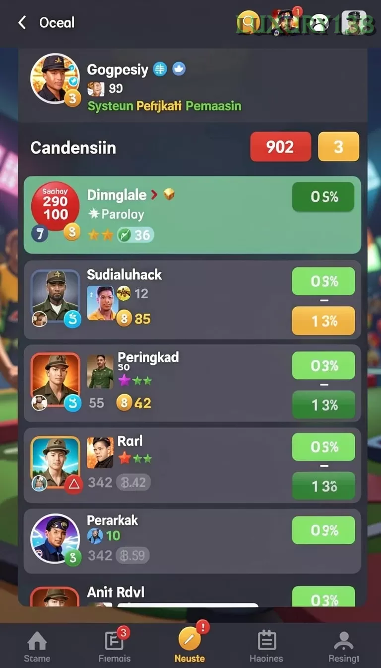 Cuplikan layar JNTWIN — menu navigasi